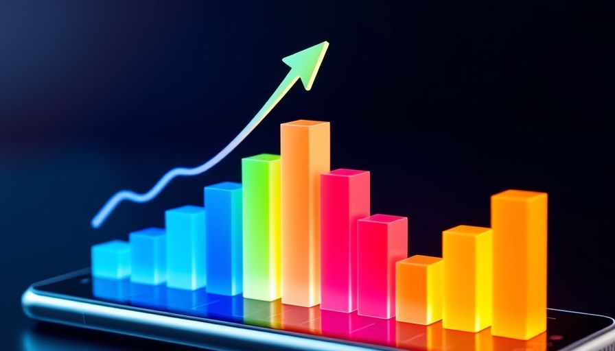 Futuristic 3D chart depicting stock growth and S&P 500 rise.