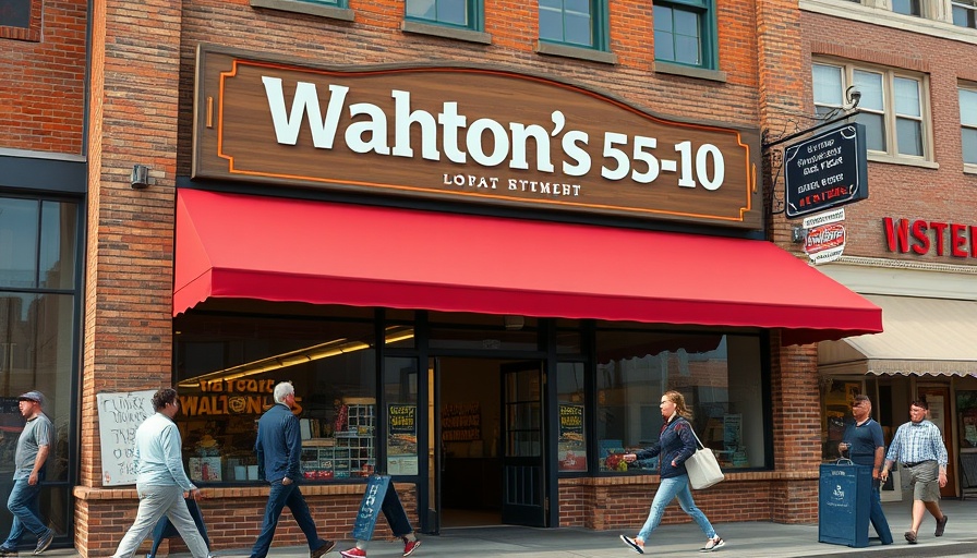 Historic Walton's storefront, precursor to Walmart e-commerce success
