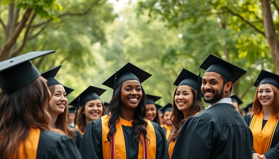 Billionaires in education reform at graduation ceremony outdoors.