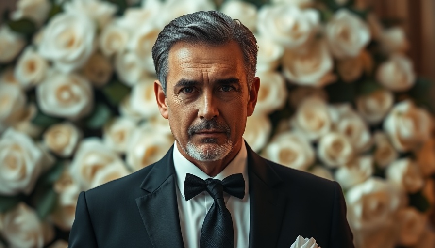 Mature man against floral background for Horoscopes May 17, 2025
