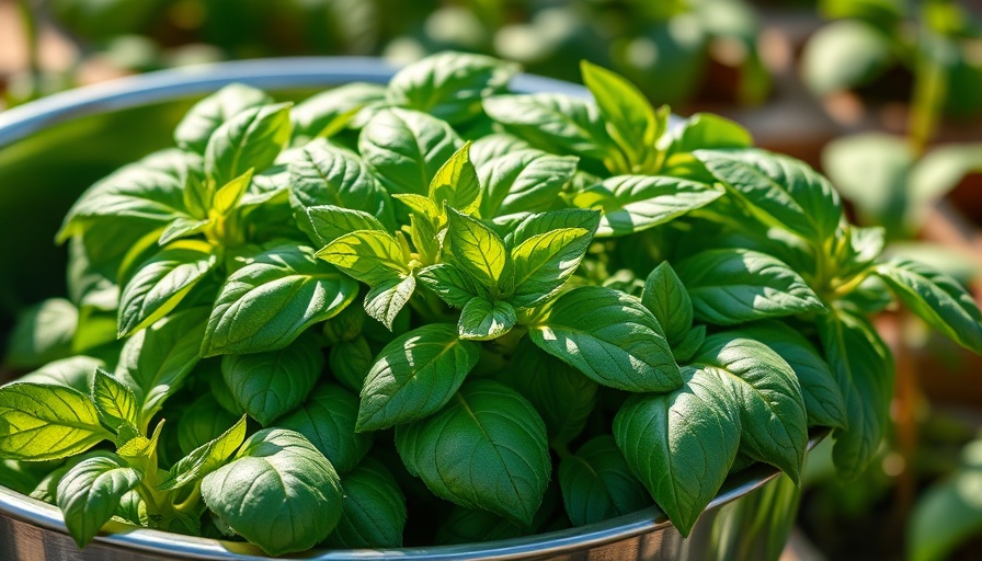 Vibrant basil leaves in sunlight, how to grow basil guide.