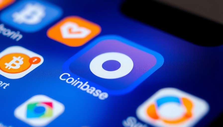 Smartphone screen showing Coinbase app icon with other crypto apps, Coinbase data breach.
