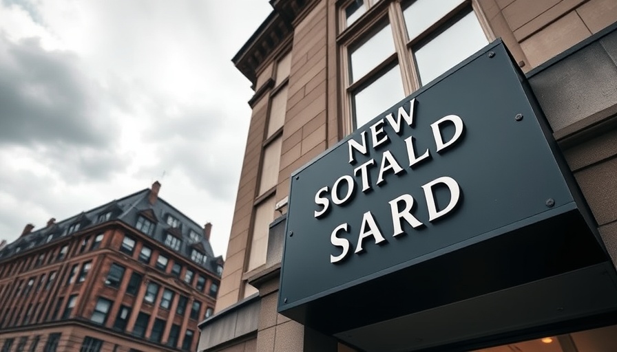 New Scotland Yard sign in city setting under cloudy sky.