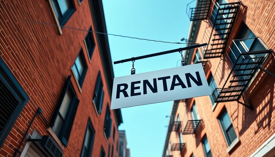 Asking Rents Falling: 'Apartment for Rent' sign on urban building.
