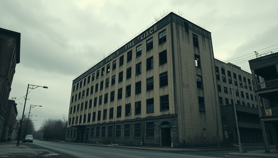 Abandoned factory reflecting the decline of U.S. manufacturing jobs in the Rust Belt.
