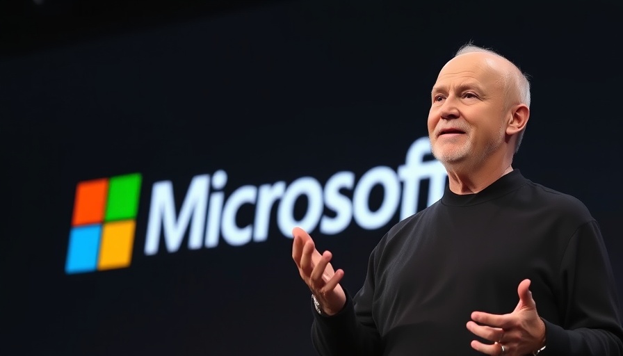 Microsoft Copilot presentation at tech event showcasing AI chatbots.