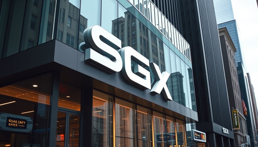 SGX Centre building with prominent SGX sign in urban setting.
