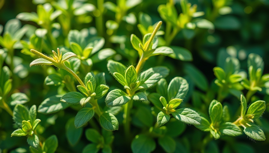 Close-up of Greek oregano leaves showing how to grow Greek oregano.