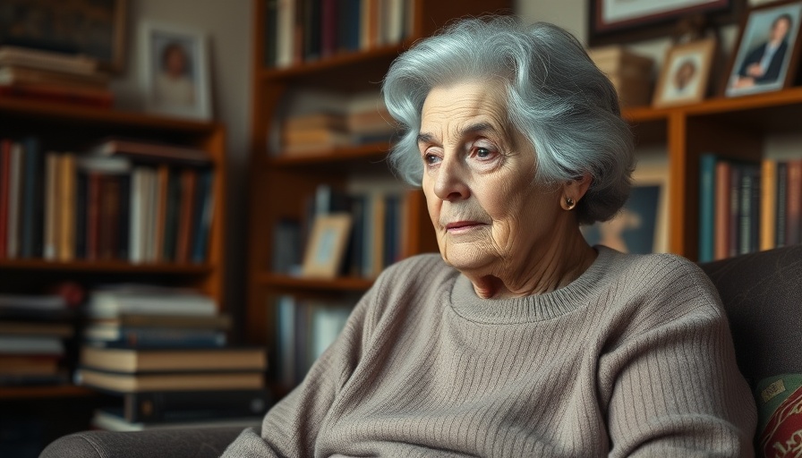 Thoughtful elderly woman, cozy room, Holocaust survivor stories.