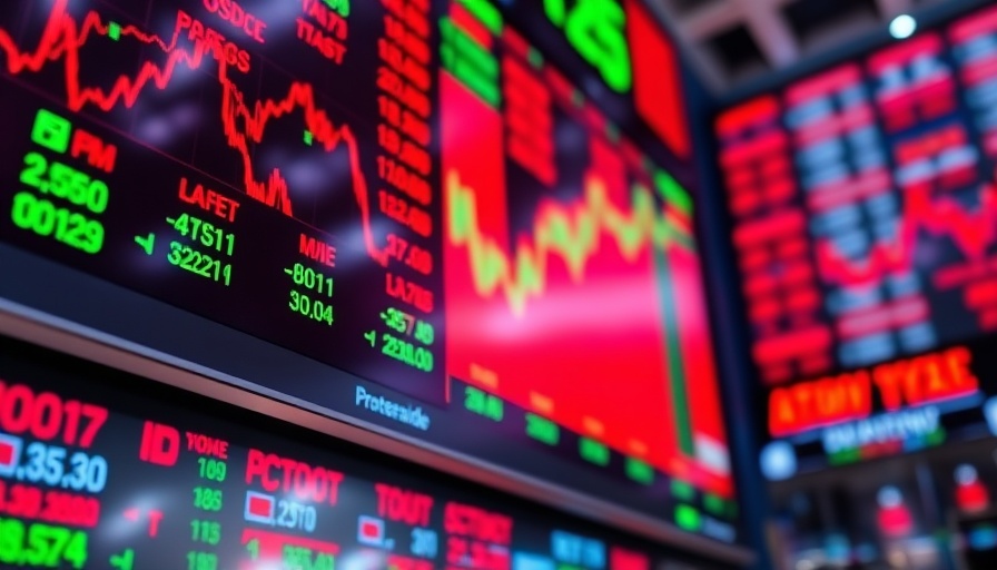 Dynamic display of stock market trends, vibrant financial data.