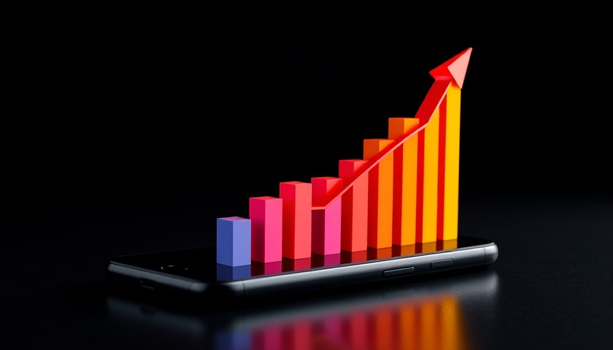 Colorful 3D graph with InvestingPro logo on smartphone.