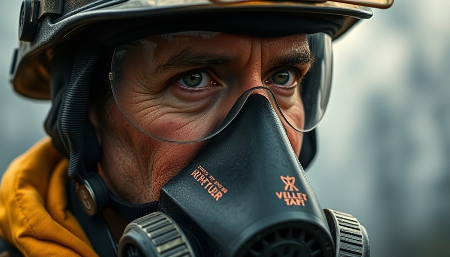 Firefighter with gear addressing forests recovering from megafires.