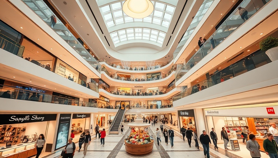 Luxurious mall interior symbolizing Sweden's wealth disparity.