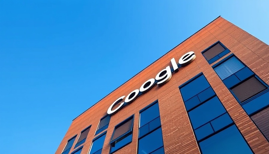 Google logo on building, representing NotebookLM app for Android.