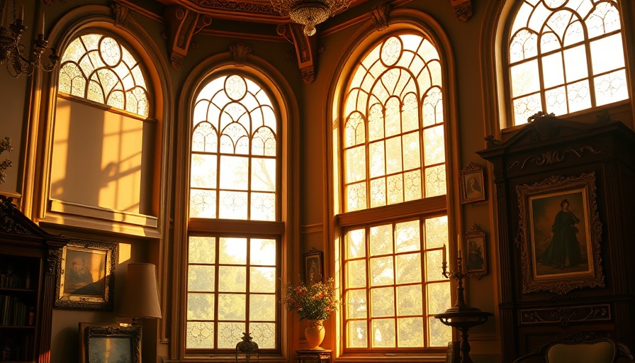 Victorian windows in modern homes glowing with sunlight.