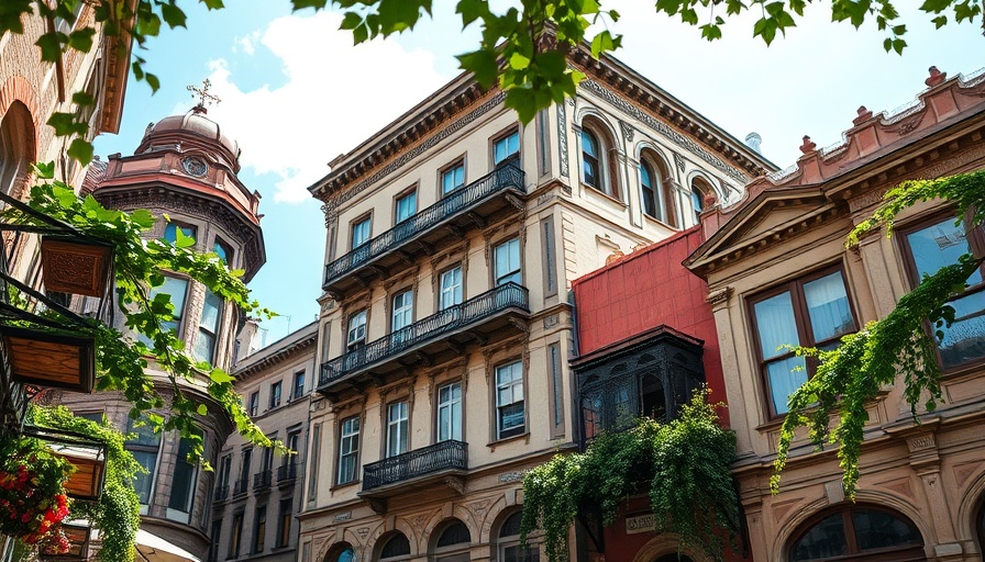 Historic architecture in urban Alabama cityscape.