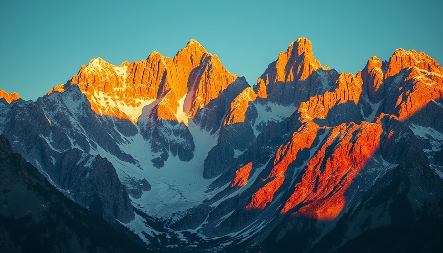 Dreaming of adventures with sunlit mountain peaks and rocky terrain.