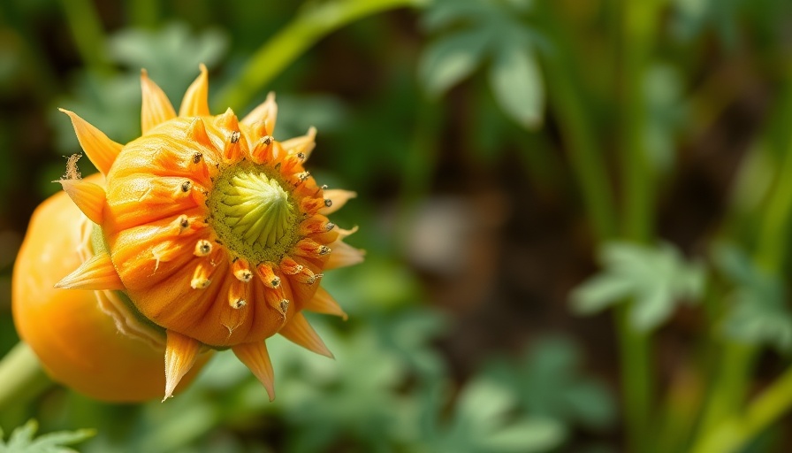 Carrot plant seed head in a garden for seed harvesting guidance.