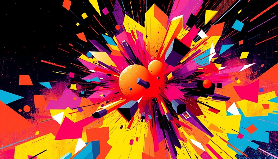 Vibrant abstract art with dynamic shapes and bold colors, representing business startup trends.