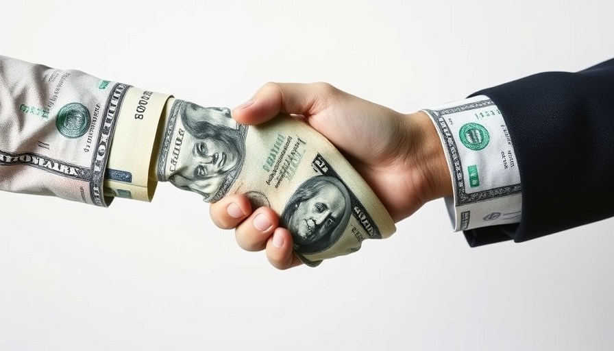 Creative art of dollar bills forming handshake symbolizing business startup strategies.