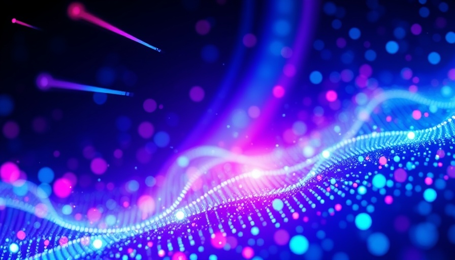 Abstract vibrant data stream representing API management software for startups.