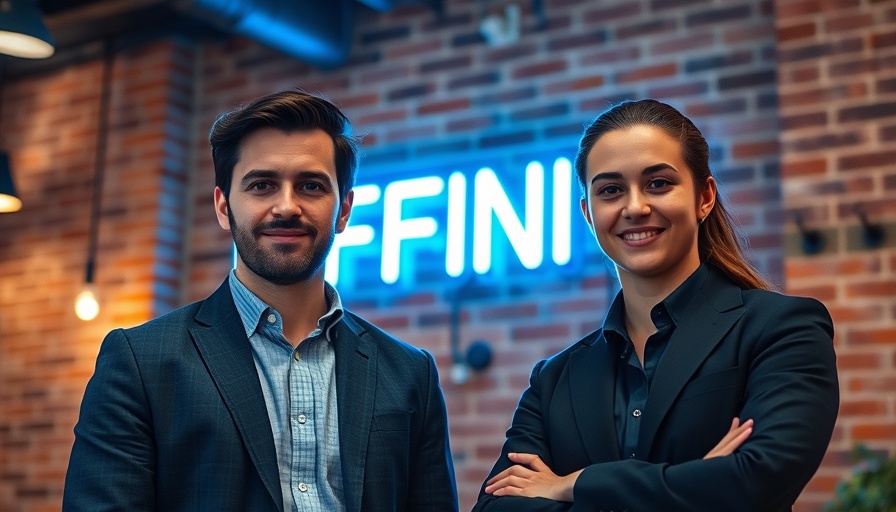 Young professionals pose in startup office for business startup funding.