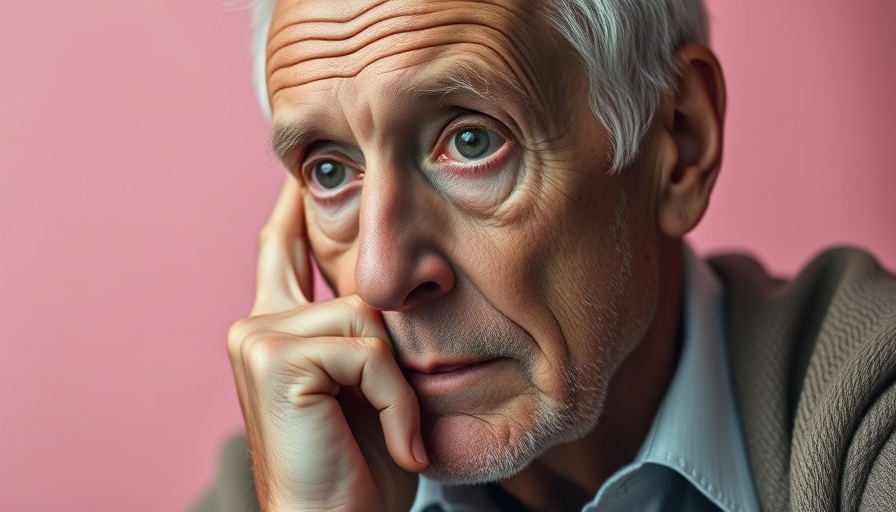 Reflective older man contemplating stupid life lessons.