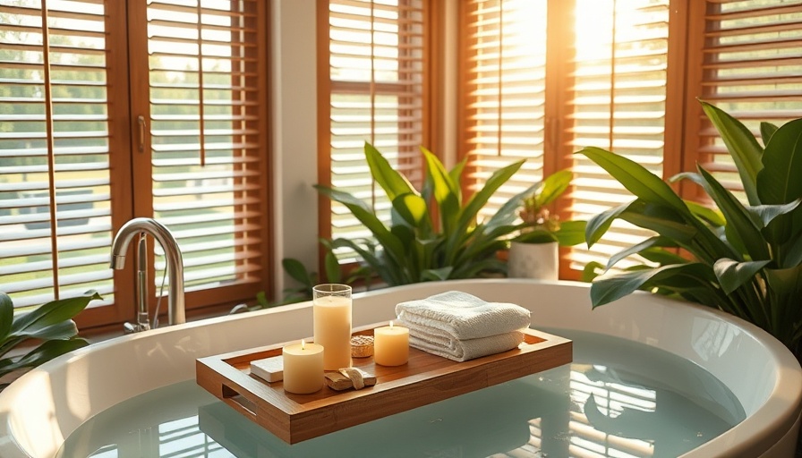 Transforming your bathroom into a spa: serene bathtub scene with sunlight and plants.