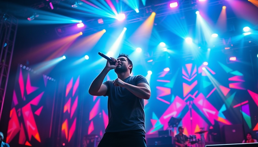 Festival La Onda by BottleRock performance with vibrant lights.