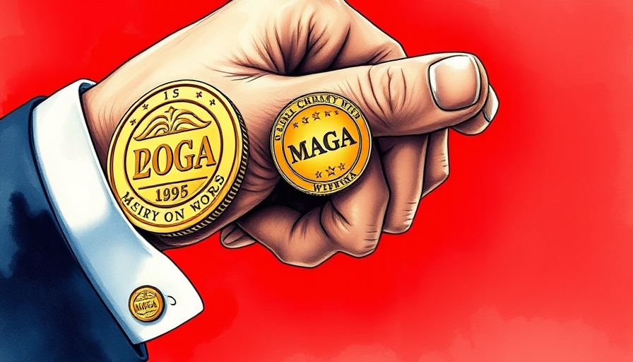 Trump’s assault on the global dollar with MAGA cufflink illustration