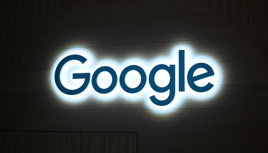 Illuminated Google logo sign on a wooden wall.