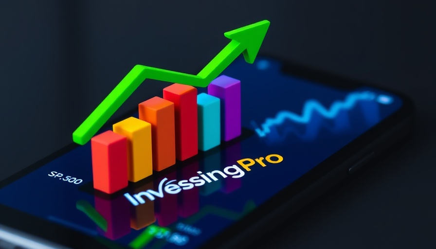 InvestingPro S&P 500 chart on smartphone with rising arrow.