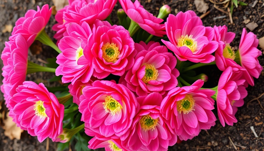 Freshly picked vibrant pink ranunculus flowers in soft natural light.