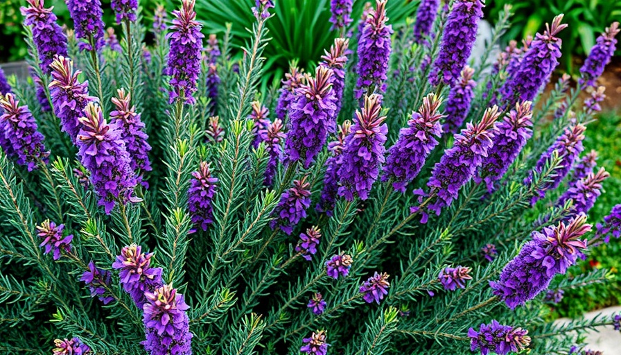 Lush rosemary bushes with purple flowers, best rosemary varieties.