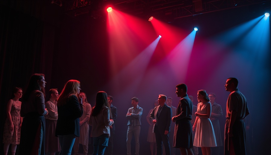 Actors performing in a dramatic theatre scene for Theatre Reviews and Previews.
