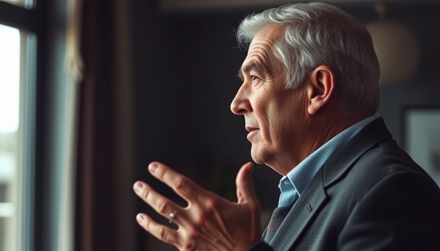 Profile of a man discussing budget bill impact indoors