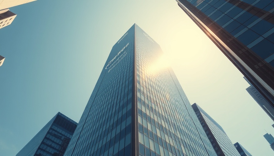 CoreWeave building showcasing innovative technology in city skyline.