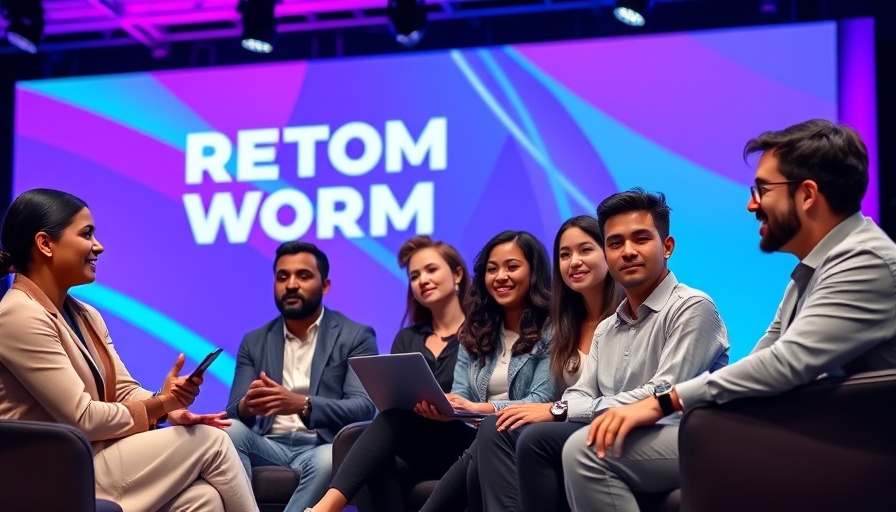 Gen Z professionals discussing remote work preferences at a summit
