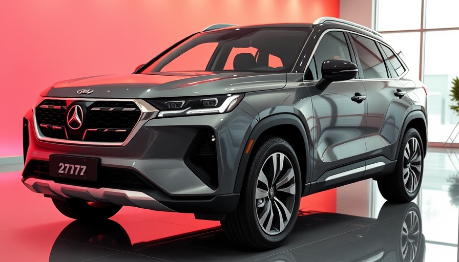 Sleek SUV presented by individual at Luminar technology news event.