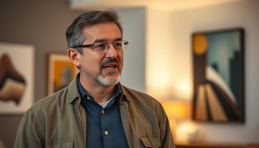 AI in leadership discussed by man in casual setting.