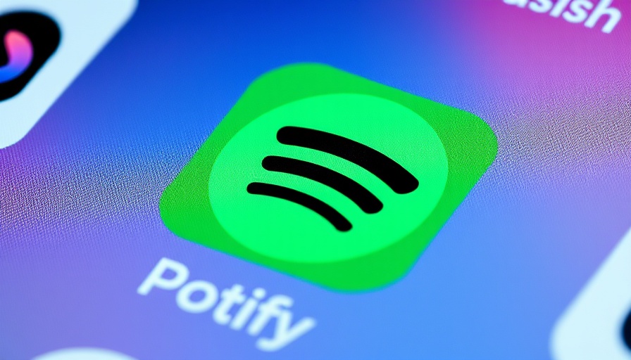 Close-up of Spotify app icon on a screen, related to Spotify external payments subscriptions.