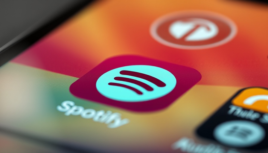 Close-up of Spotify app icon on smartphone screen.