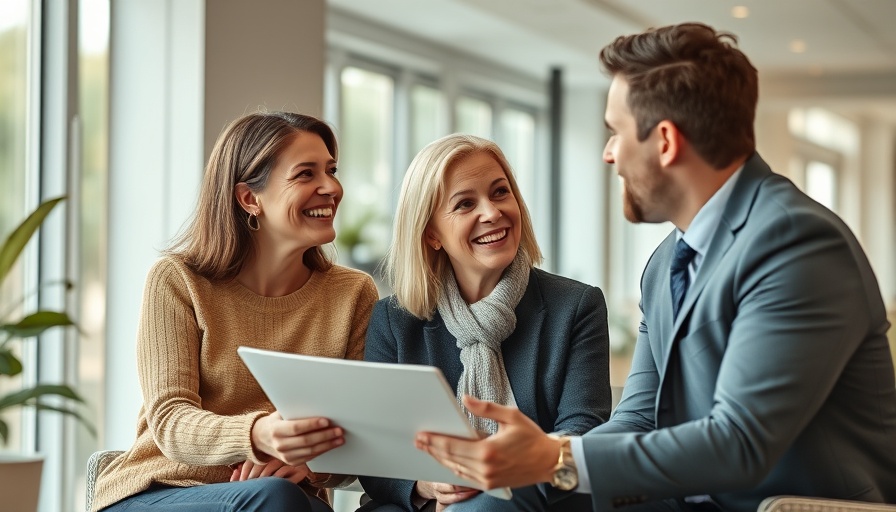 Couple consulting with advisor about cash-out refinancing in an office.