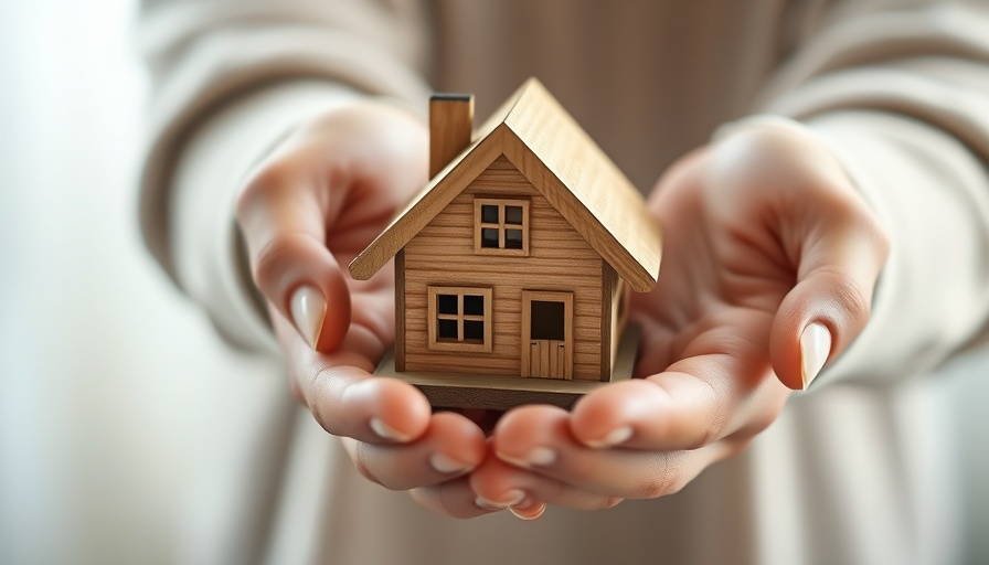 Close-up of hands holding a wooden house model symbolizing down payment gift rules.
