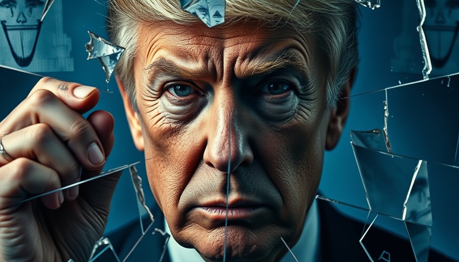 Surreal portrait reflecting political leadership challenges.