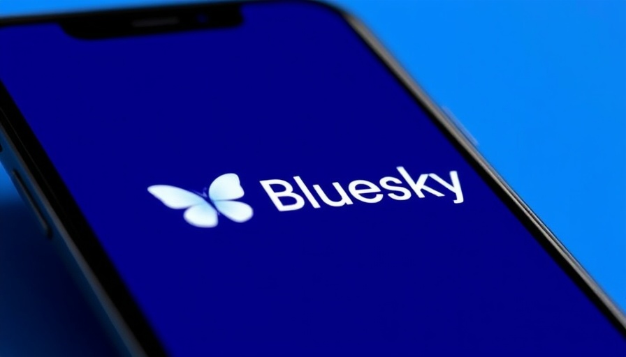 Close-up of Bluesky app on phone screen for verification.