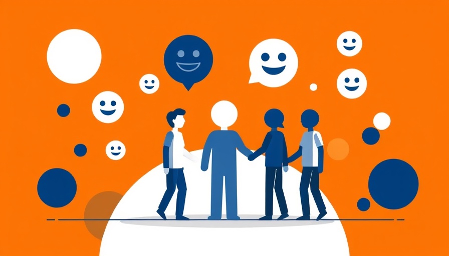 Abstract AI communication emoji usage illustration, vibrant design