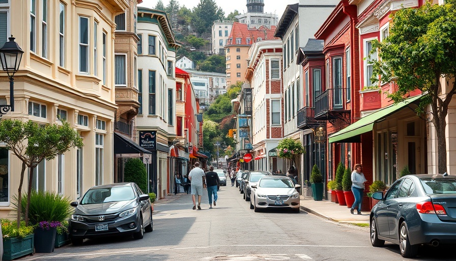 Charming Sausalito formula retail street view with classic architecture
