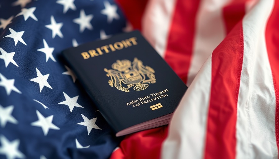 British passport on American flag symbolizing US applications for British Citizenship.