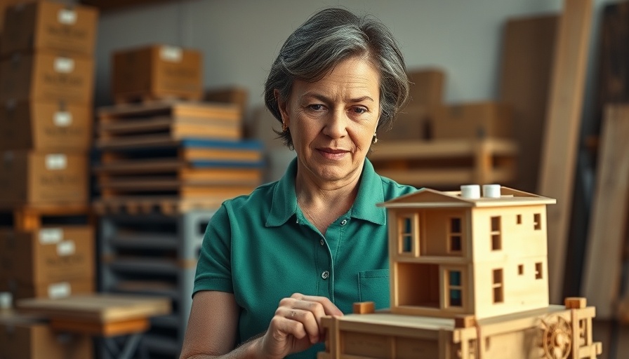 Bay Area earthquake preparedness expert demonstrating model in a workshop.